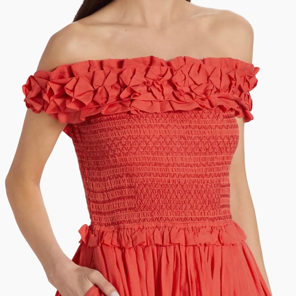NWT SEA frida dress in coral / red XS, S, or Med